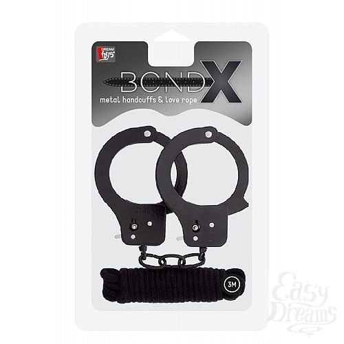  2  ׸         BONDX METAL CUFFS LOVE ROPE SET