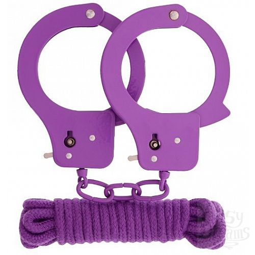  1:           BONDX METAL CUFFS LOVE ROPE SET