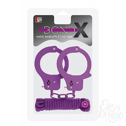  2           BONDX METAL CUFFS LOVE ROPE SET