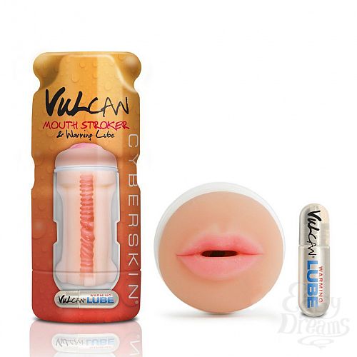  1:  - Cyberskin Vulcan Mouth Stroker with Warming Lube