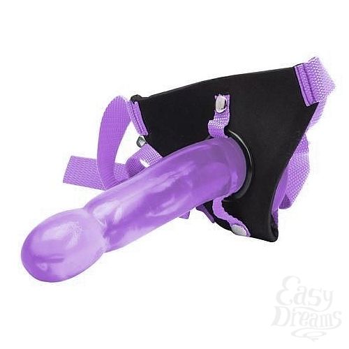  1:    Climax Strap-on Purple Ice Dong   Harness set - 17,8 .