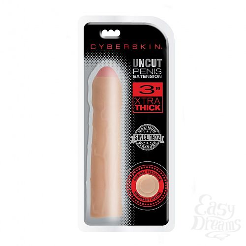  4      CyberSkin 3 inch Xtra Uncut Transformer Penis Extension - 19,6 .