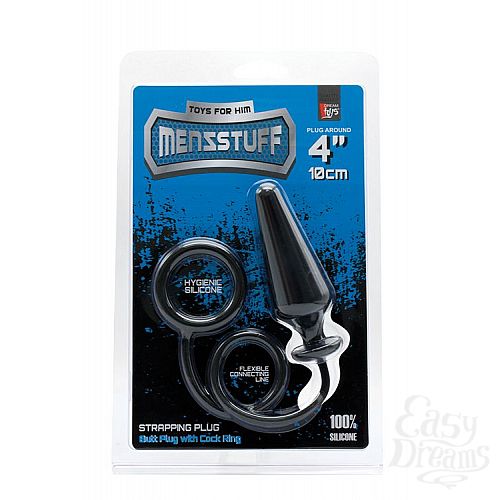  2  ׸      MENZSTUFF 4INCH SINGLE RING ANAL PLUG