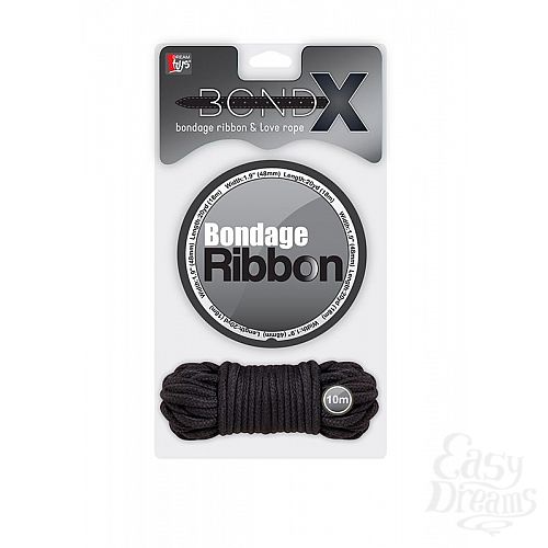  2     BONDX BONDAGE RIBBON   LOVE ROPE BLACK