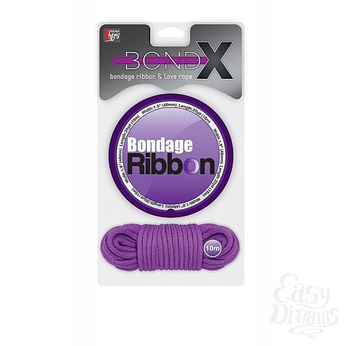  2     BONDX BONDAGE RIBBON   LOVE ROPE PURPLE