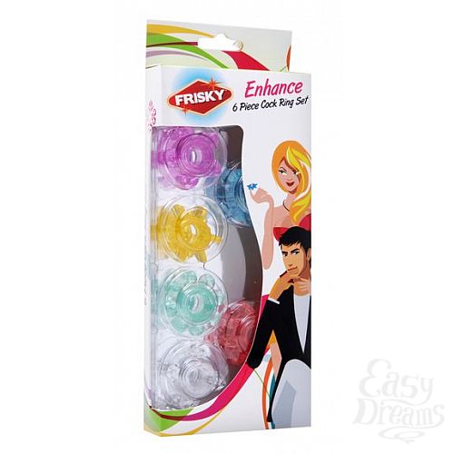  3    6    Enhance 6 Piece Cock Ring Set