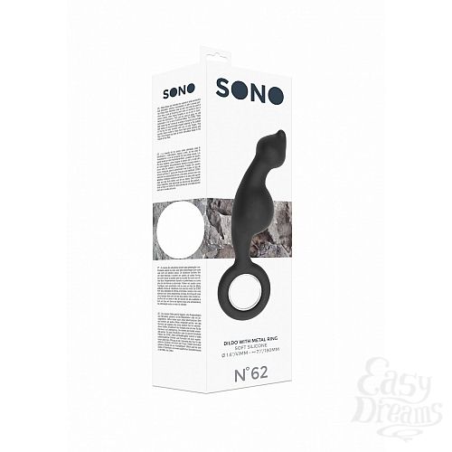  3    No.62 Dildo With Metal Ring - 18 .