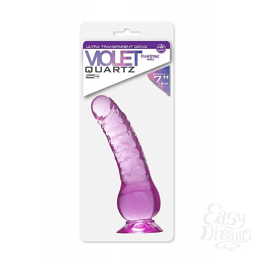  2    QUARTZ VIOLET 7INCH PVC DONG - 17,8 .