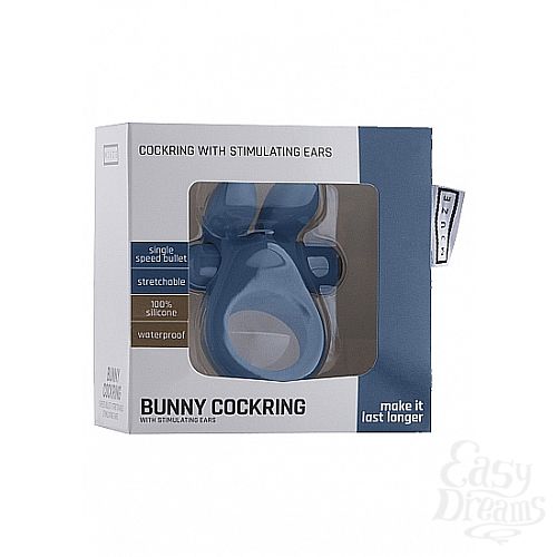  3   Bunny Cockring Blue SH-MJU009BLU