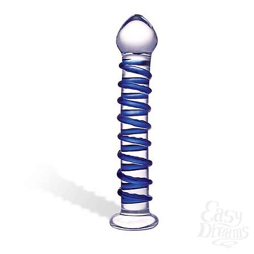  2     BLUE SPIRAL GLAS-75