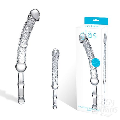 1:       CURVE TEXTURED LOVE WAND GLAS-14