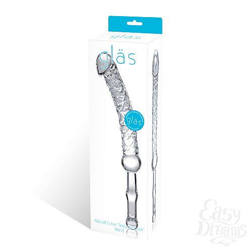  3       CURVE TEXTURED LOVE WAND GLAS-14