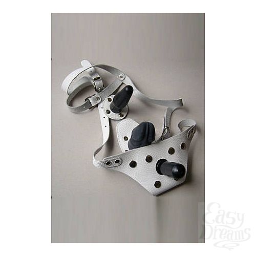 Фотография 1:  Страпон THREE белые Фотография 1:  Страпон THREE белые