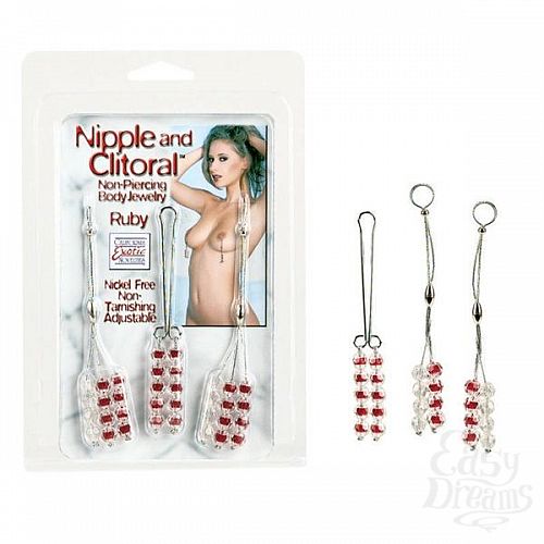  1:         Nipple/Clit Jewel Ruby2611-11CDSE