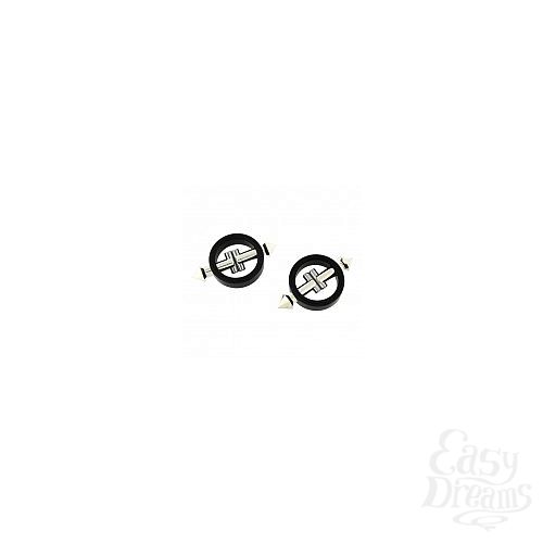  1:     NIPPLE CLIPS BLACK SILVER POINTE