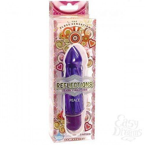  2   Reflections Peace Vibrating Glass Purple