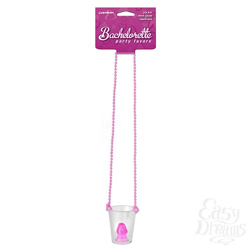  1:     Pecker Shot Glass Necklace PINK 792620PD