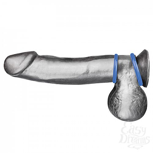  3          SILICONE COCK RING SET BLM4005-BLU
