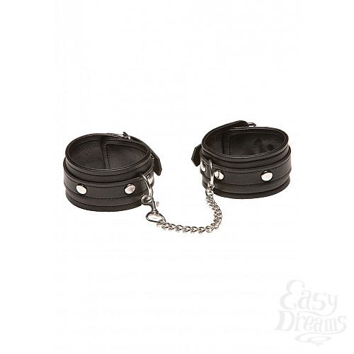  2   X-PLAY LOVE CHAIN ANKLE CUFFS BLACK 2073XP