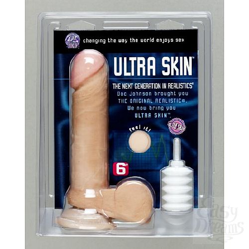 Фотография 2:  Суперреалистичный фаллоимитатор Ultra-Skin, 16 см, Телесный Фотография 2  Суперреалистичный фаллоимитатор Ultra-Skin, 16 см, Телесный