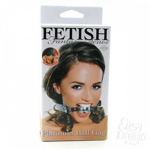 Фотография 4:  Кляп серебряного цвета Fetish Platinum Ball Gag, Черный Фотография 4  Кляп серебряного цвета Fetish Platinum Ball Gag, Черный
