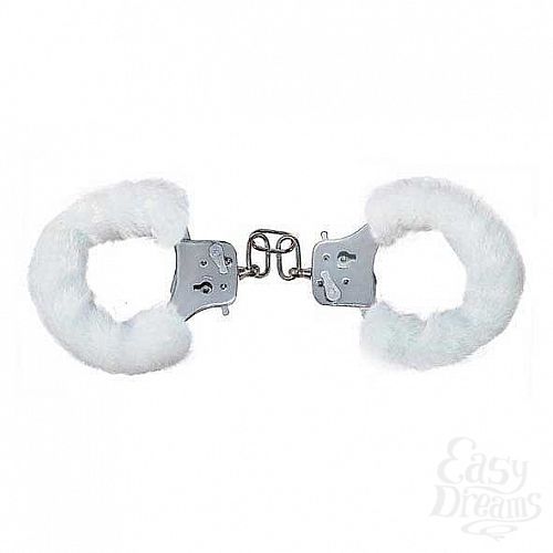  1:   Furry Fun Cuffs White Plush