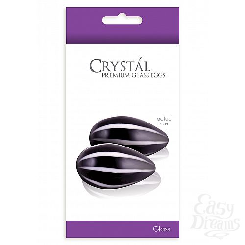  1:   CRYSTAL GLASS EGGS BLACK NSN-0703-13
