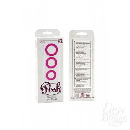  3     Posh Silicone Love Rings 