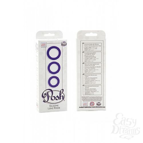  3     Posh Silicone Love Rings 