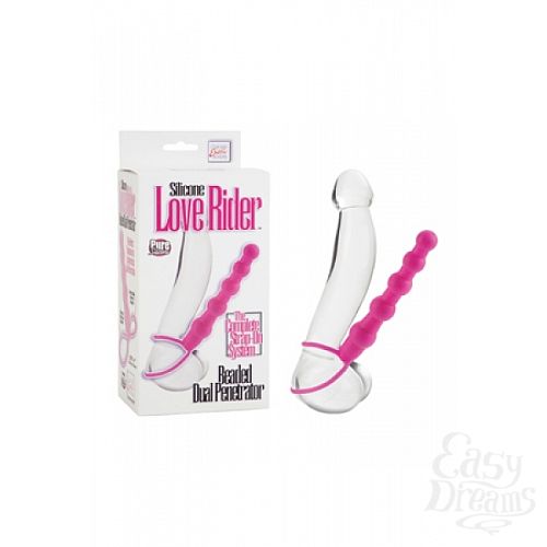  1:     Silicone Love Rider Beaded Dual Penetrator 