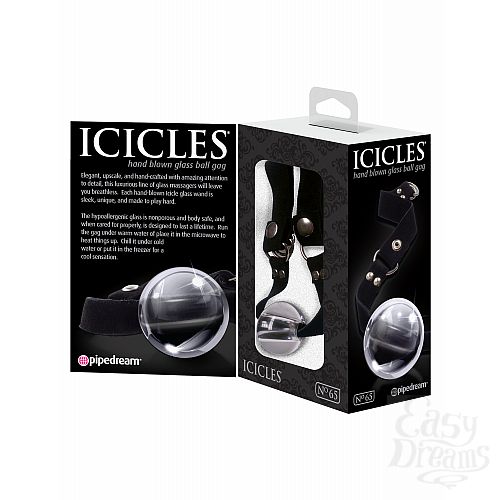 Фотография 2:  Кляп со стеклянным шариком ICICLES NO 65 296520PD Фотография 2  Кляп со стеклянным шариком ICICLES NO 65 296520PD