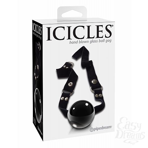 Фотография 1:  Кляп со стеклянным шариком ICICLES NO 65 Black 296523PD Фотография 1:  Кляп со стеклянным шариком ICICLES NO 65 Black 296523PD