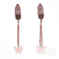 Розовые клипсы для сосков Bitchy Butterflies с бабочками Розовые клипсы для сосков Bitchy Butterflies с бабочками