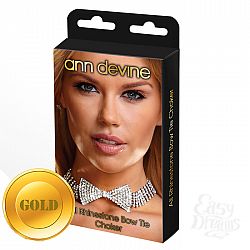 Ожерелье-бабочка из блестящих кристаллов золотое Ожерелье-бабочка из блестящих кристаллов золотое