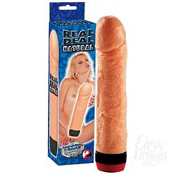 Вибромассажер-реалистик с крупной головкой - 19 см.  Вибромассажер-реалистик с крупной головкой - 19 см.