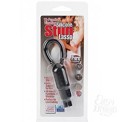  - 10-Function Vibrating Silicone Stud Lasso-BLK