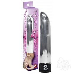 Серебристый вибратор Ladyfinger со скошенным кончиком - 13 см. Серебристый вибратор Ladyfinger со скошенным кончиком - 13 см.
