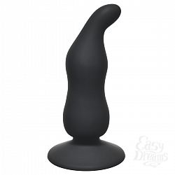  ׸   Waved Anal Plug Black - 11 .