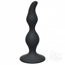  ׸   Curved Anal Plug Black - 12,5 .