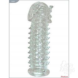 Прозрачная гелевая насадка «Фараон» - 14 см.  Прозрачная гелевая насадка «Фараон» - 14 см.
