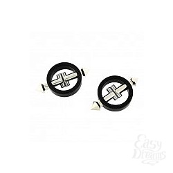    NIPPLE CLIPS BLACK SILVER POINTE