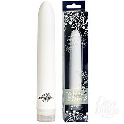 Белый бархатистый массажер WHITE NIGHTS Белый бархатистый массажер WHITE NIGHTS