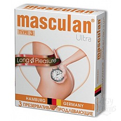 Презервативы Masculan Ultra с анестетиком для продления ощущений (Long Pleasure) Презервативы Masculan Ultra с анестетиком для продления ощущений (Long Pleasure)
