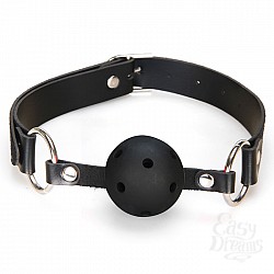 Кляп черного цвета с отверстиями для дыхания  Кляп черного цвета с отверстиями для дыхания